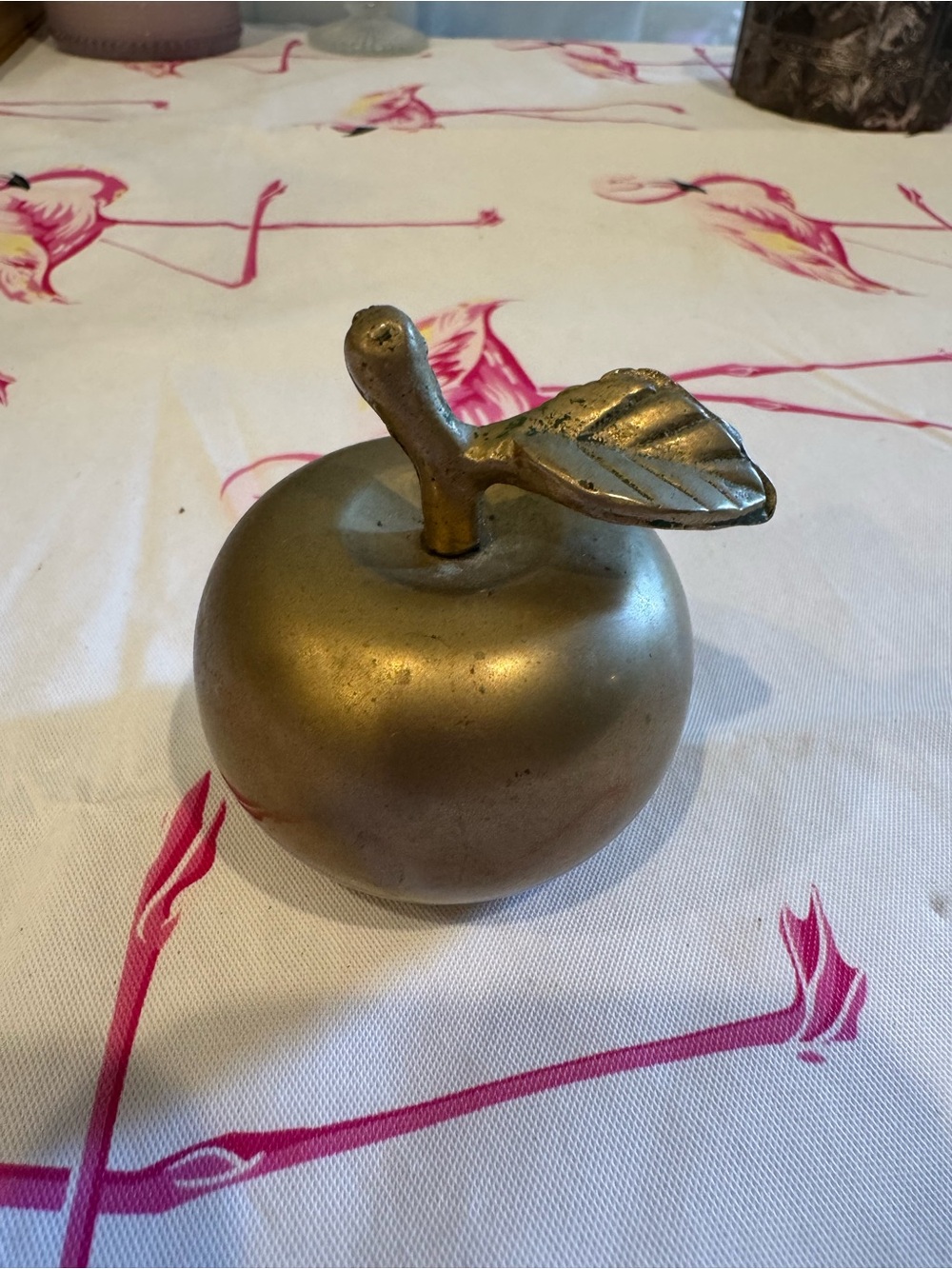 Vintage Brass Teacher's Apple Bell